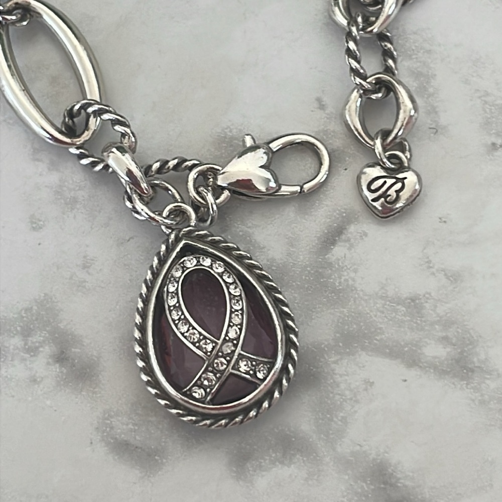 CANCER AWARENESS 🎀 Vintage BRIGHTON cancer ribbon 🎀 2014 bracelet